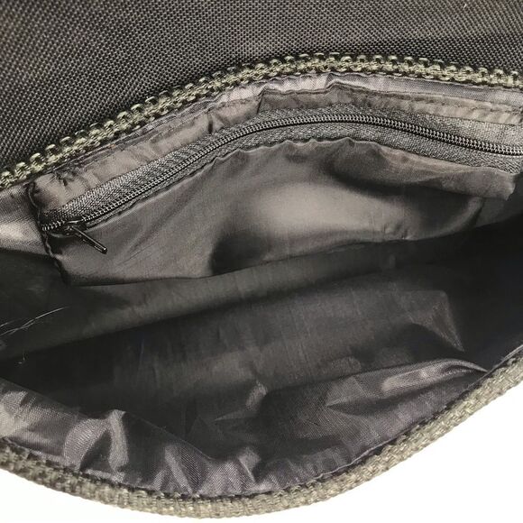 Boutique Black Burlap and Bead Medallion Summer Envelope Clutch Bag - Picture 12 of 13